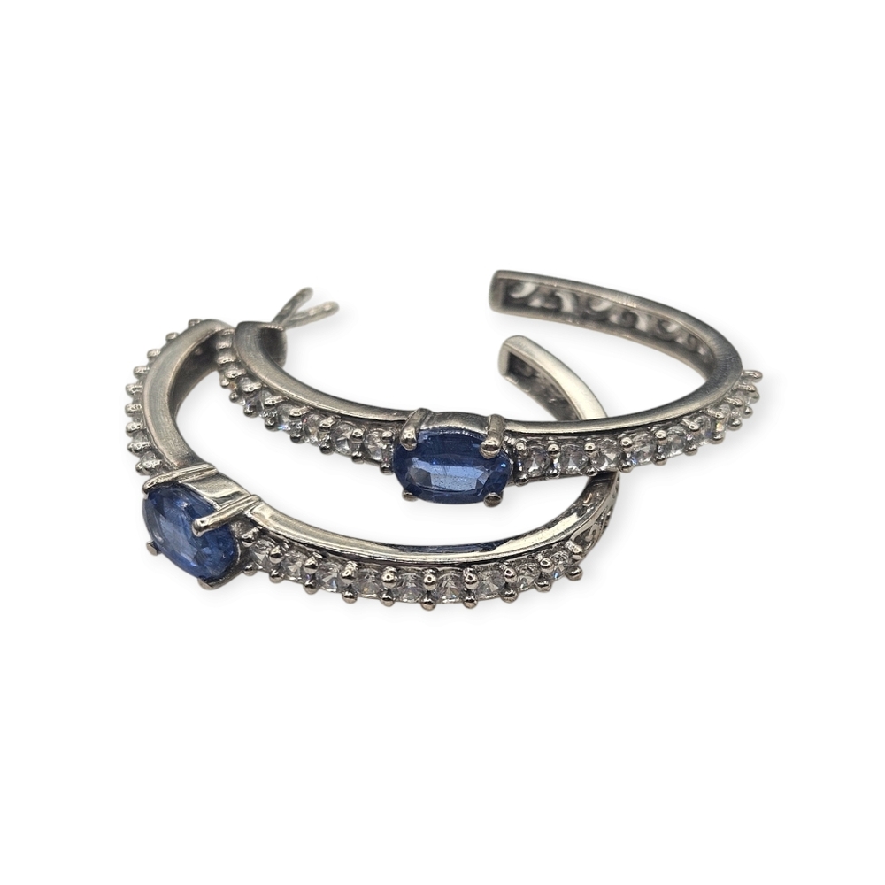 Kyanite and Zircon Earrings